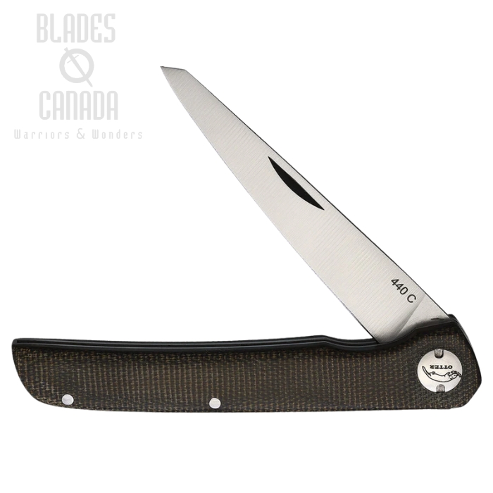 Otter-Messer York Slipjoint Folding Knife, Satin Blade, Micarta Green, 157MIGR